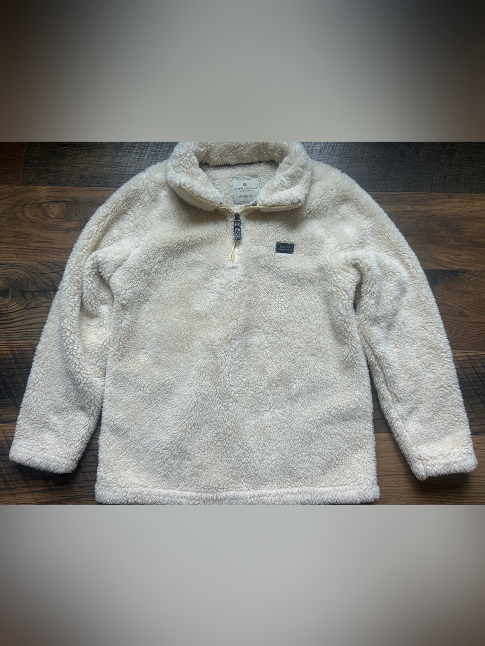 Simply Southern Cream Sherpa Half-Zip Pullover